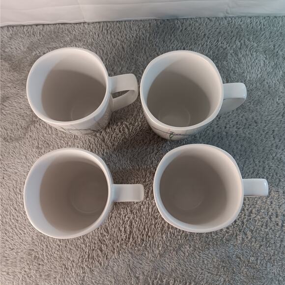 4 CORELLE Coordinates Shadow Iris Square 4" Coffee Mugs Replacements - Picture 3 of 8